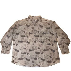 Woolrich XXLarge Rugged Outdoor Men Button Up Long Sleeve‎ Fly Fish Shirt B27
